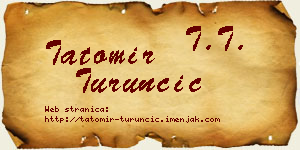 Tatomir Turunčić vizit kartica
